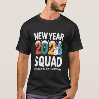 Nieuwjaar 2026 Team Brengt het Nieuwe Jaar Samen T-shirt