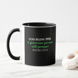 Nieuwjaar 2026 Zegeningen Festiviteit Eenvoudig Zw Mok