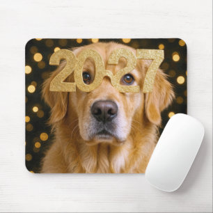 Nieuwjaar 2027 Golden Retriever Muismat