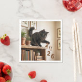 Nieuwjaar 2027 Speelse Kat Servet (Insitu)