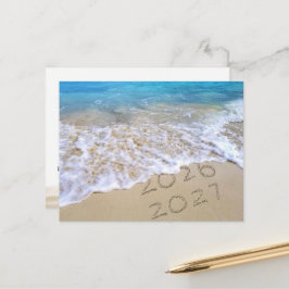 Nieuwjaar 2027 Strand Bedankt van Bedrijf Briefkaart