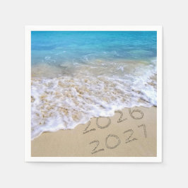Nieuwjaar 2027 Strandzand Servet