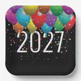 Nieuwjaar 2027Feestballonnen Papieren Bordje