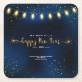 Nieuwjaar 20XX — Gegevens van jaarorganisatie toev Kartonnen Onderzetters (Voorkant)