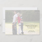 Nieuwjaar 2 Foto legant script Feestdagenkaart (Achterkant)