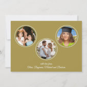 Nieuwjaar 4 Multi-Photo Collage Front Back Kaart (Achterkant)