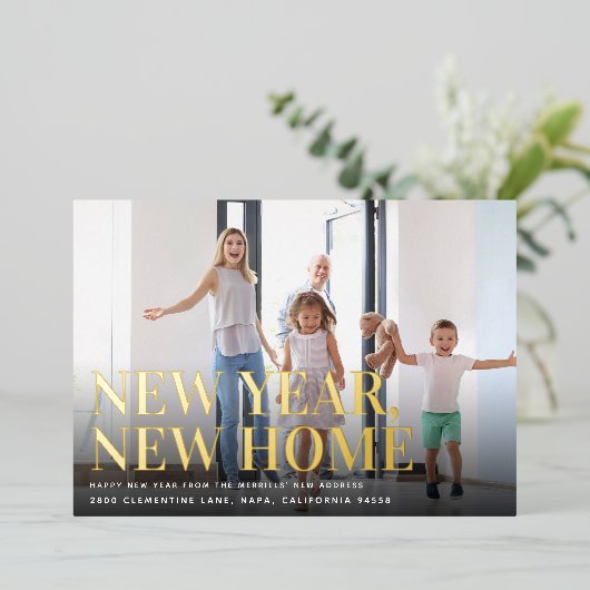 Nieuwjaar | Aankondiging vakantieverplaatsing (Staand Voorkant)