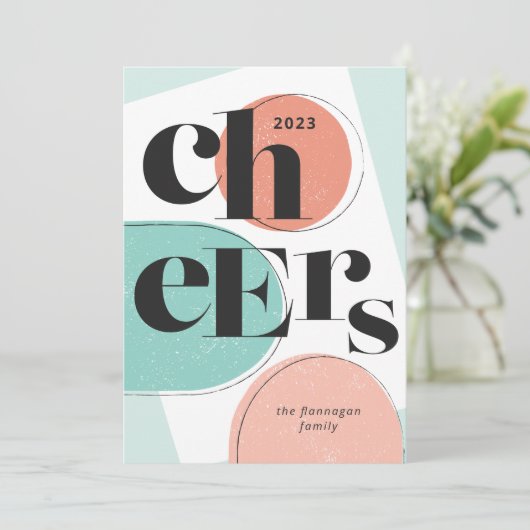 Nieuwjaar — Abstract design Feestdagenkaart (Staand voorkant)