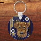 NIEUWJAAR AIREDALE SLEUTELHANGER (Voorkant)