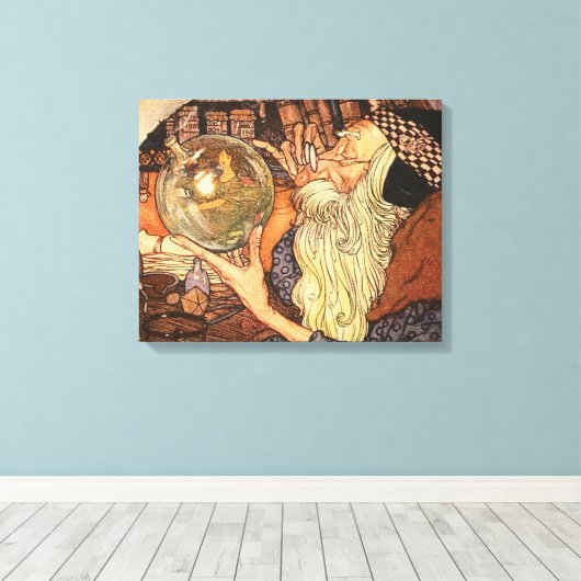 Nieuwjaar Antiek Vader Tijd Canvas Afdruk (Insitu (Houten vloer))