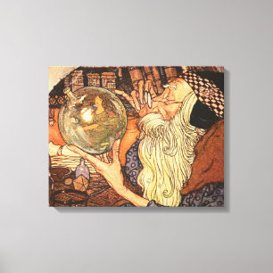 Nieuwjaar Antiek Vader Tijd Canvas Afdruk