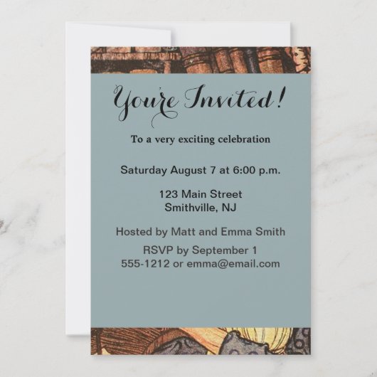 Nieuwjaar Antiek Vader Tijd Kaart (Voorkant)