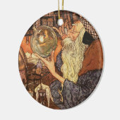 Nieuwjaar Antiek Vader Tijd Keramisch Ornament (Links)