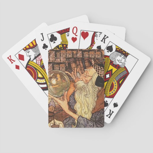 Nieuwjaar Antiek Vader Tijd Pokerkaarten (Achterkant)