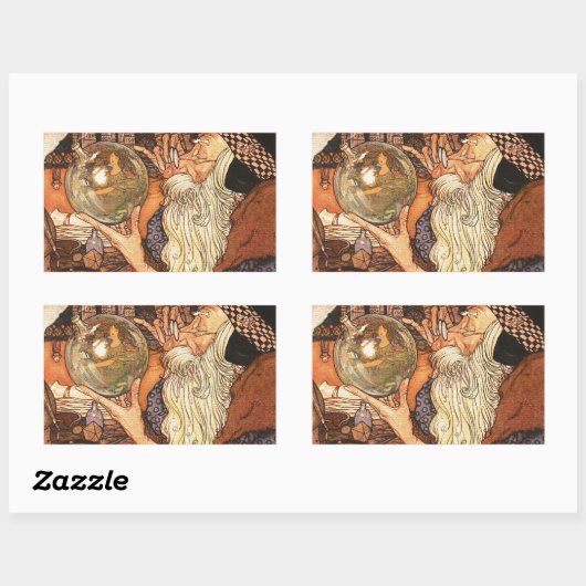 Nieuwjaar Antiek Vader Tijd Rechthoekige Sticker (Vel)