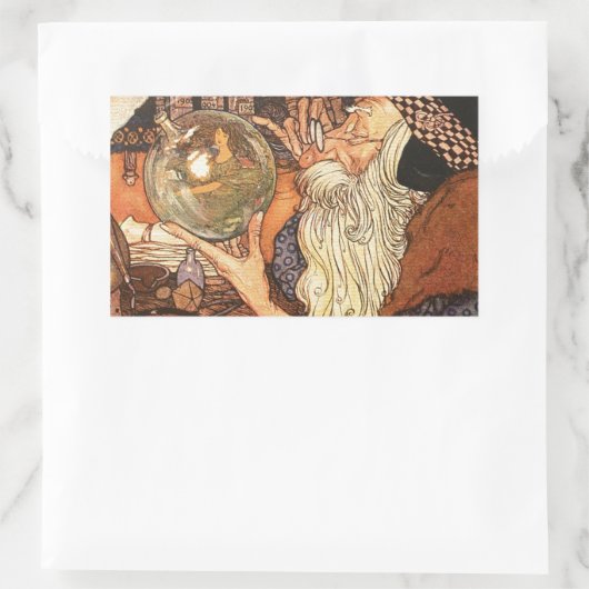 Nieuwjaar Antiek Vader Tijd Rechthoekige Sticker (Tas)