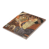 Nieuwjaar Antiek Vader Tijd Tegeltje (Zijkant)