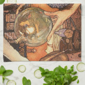 Nieuwjaar Antiek Vader Tijd Theedoek (Gevouwen)