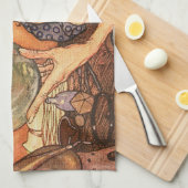 Nieuwjaar Antiek Vader Tijd Theedoek (Quarter Fold)