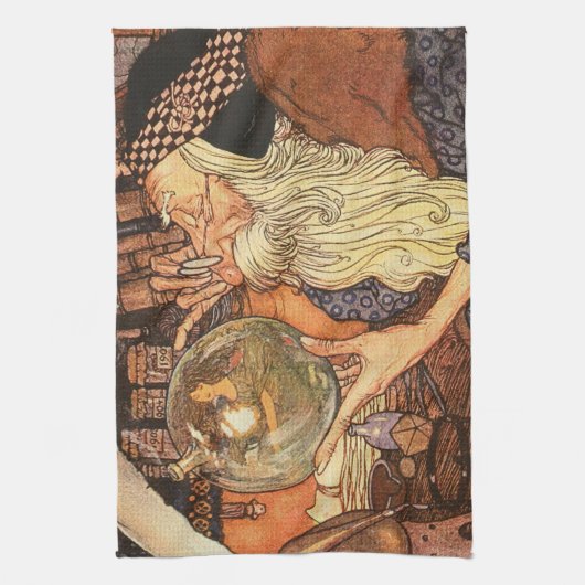 Nieuwjaar Antiek Vader Tijd Theedoek (Verticaal)