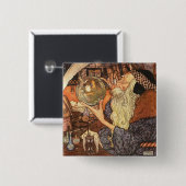 Nieuwjaar Antiek Vader Tijd Vierkante Button 5,1 Cm (Voorkant /achterkant)