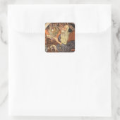 Nieuwjaar Antiek Vader Tijd Vierkante Sticker (Tas)