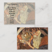 Nieuwjaar Antiek Vader Tijd Visitekaartje (Voorkant / Achterkant)