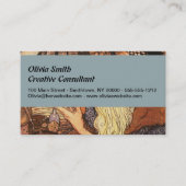 Nieuwjaar Antiek Vader Tijd Visitekaartje (Voorkant)