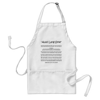Nieuwjaar "Auld Lang Syne" Apron Standaard Schort