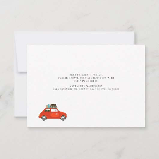 Nieuwjaar avonturen adreswijziging bekendmaking (Achterkant)