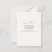 Nieuwjaar - avonturen - Home Change of Address Mov Notitiekaartje (Achterkant)