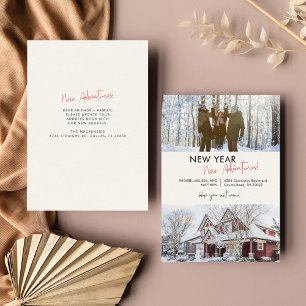 Nieuwjaar - avonturen - Home Change of Address Mov Notitiekaartje