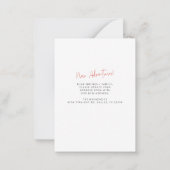 Nieuwjaar avonturen kerstavond vakantiebeweging notitiekaartje (Achterkant)