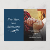 Nieuwjaar avonturen moderne opslagdatum aankondigingskaart (Voorkant)
