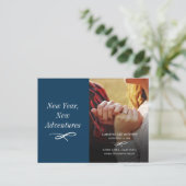 Nieuwjaar avonturen moderne opslagdatum aankondigingskaart (Staand voorkant)