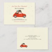 Nieuwjaar avonturen Nieuw adres Rode auto Notitiekaartje (Voorkant / Achterkant)