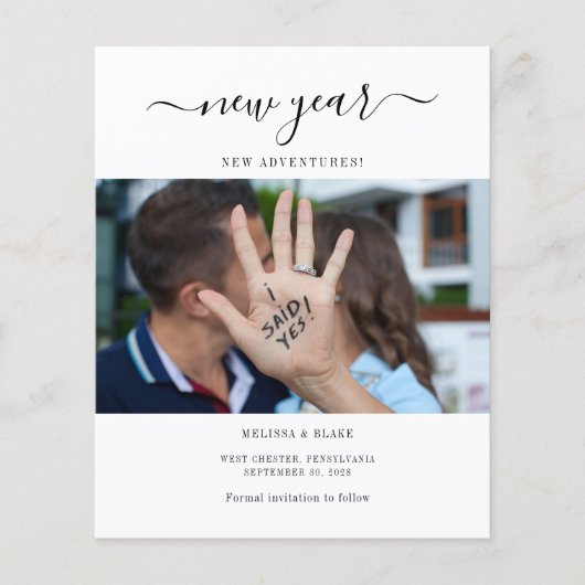 Nieuwjaar avonturen opslaan Datum bekendmaking (Voorkant)