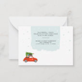 Nieuwjaar avonturen Wijziging adres verplaatsen Notitiekaartje (Achterkant)