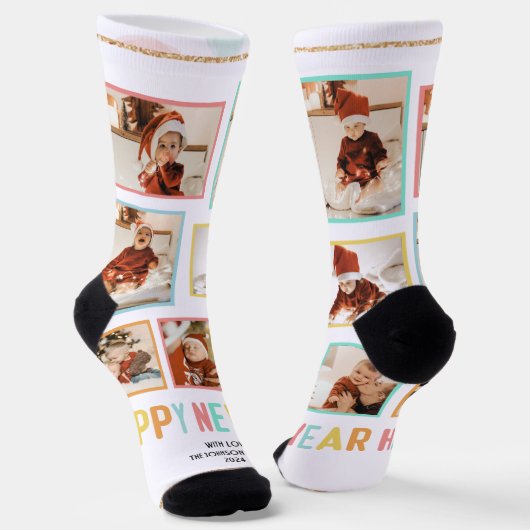 Nieuwjaar Baby Custom Sustainable Premium Crew Soc Sokken (Gebogen)