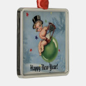  nieuwjaar Baby Metalen Ornament (Rechts)