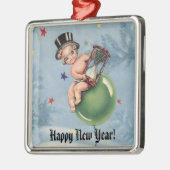  nieuwjaar Baby Metalen Ornament (Links)