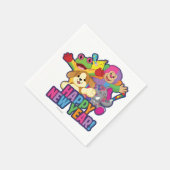 Nieuwjaar ballonnen servet (Hoek)