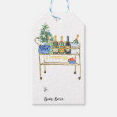 Nieuwjaar Bar Kar Boog Grandmillennial Cadeaulabel (Voorkant)