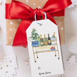 Nieuwjaar Bar Kar Boog Grandmillennial Cadeaulabel
