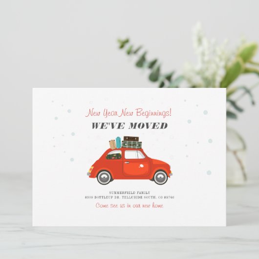 Nieuwjaar beginning adresbekendmaking verplaatsen (Staand voorkant)