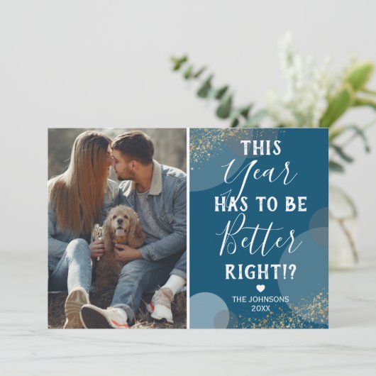 Nieuwjaar beter feestdagenkaart (Staand voorkant)