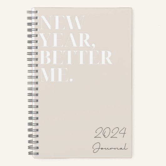 Nieuwjaar Better Me Resoluties 2024 Journal Notitieboek (Voorkant)