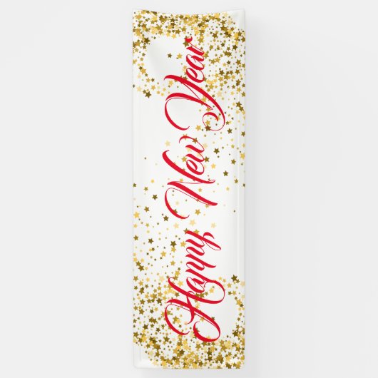 Nieuwjaar binnenbanner spandoek (Verticaal)