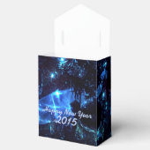 Nieuwjaar blauwe lampjes en Glitter Pattern Favor Bedankdoosjes (Geopend)