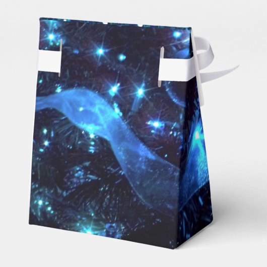 Nieuwjaar blauwe lampjes en Glitter Pattern Favor Bedankdoosjes (Achterkant)